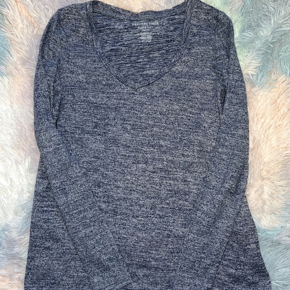 American Eagle Blue Soft Long Sleeve Top
